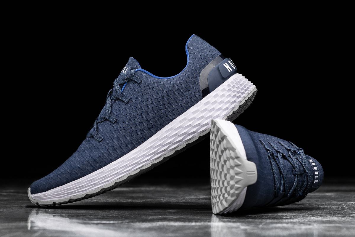 Nobull Ripstop Runner Men's Running Shoes Navy | Australia (UJ5046)